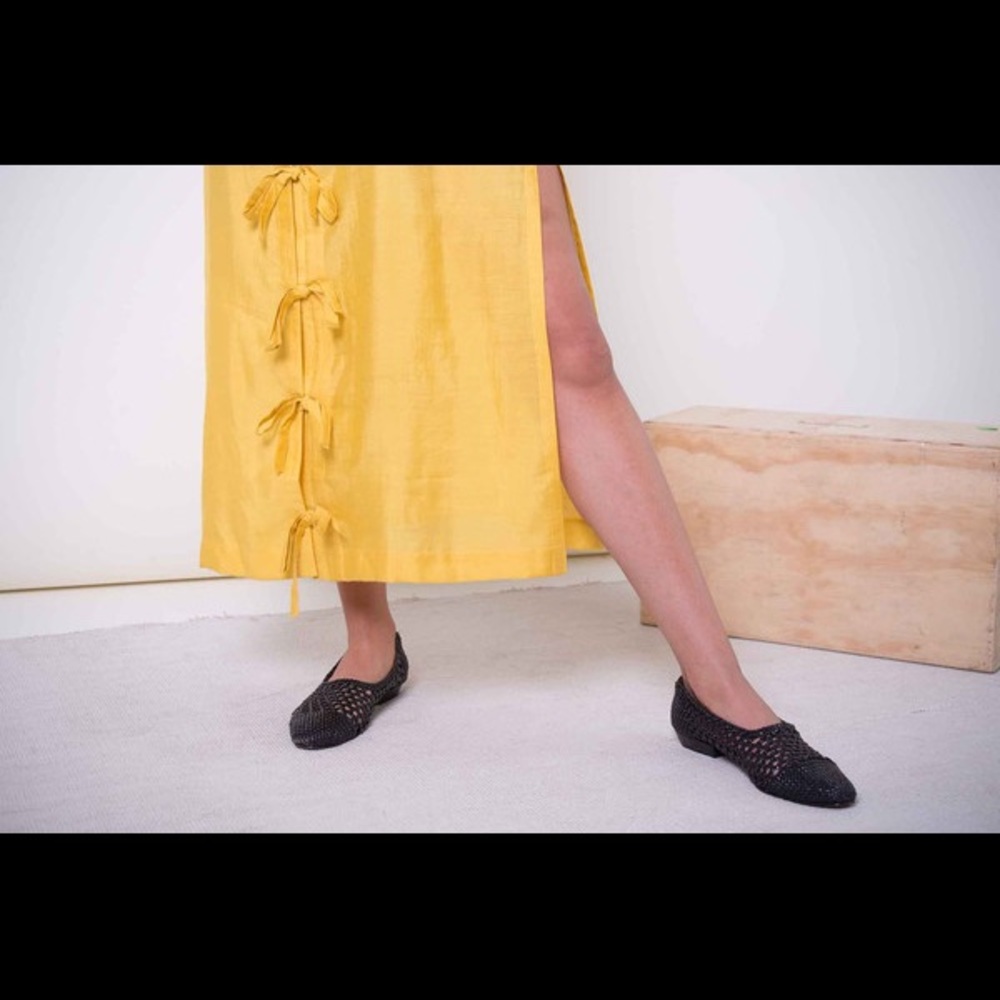 AJAIE ALAIE MCI YELLOW SOL DRESS - Picture 4 of 7